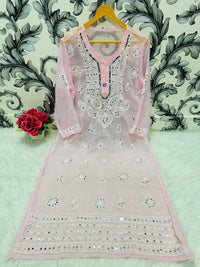 Heavy Gala Daman Mirror Kurta with inner