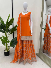 Orange 3pc Trending Wedding Suit