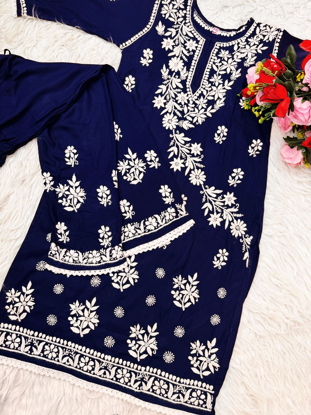 Handwork Heavy Modal Plazzo Combo