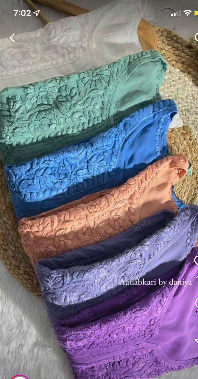 Heavy Viscose Front and Back side Worked Kurta