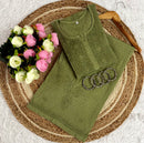 Lucknowi Chikankari Square Gala 3D Anchor Thread Hand Work