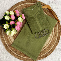 Lucknowi Chikankari Square Gala 3D Anchor Thread Hand Work