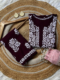 Heavy Daman Work Rayon Premium kurta