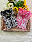 Buy 1 Get 1 Free Zainab Lightweight Mul Chikankari floral print kurtis