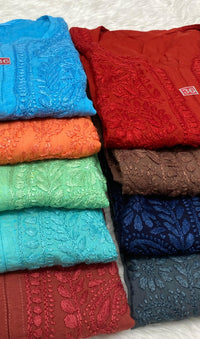 Kurti & Plazzo Modal Chikankari Set