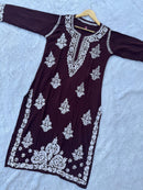 Heavy Modal Cotton Daman Handcrafted Kurta