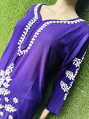 Afghani Pant with kurti Front Daman heavy modal thread work