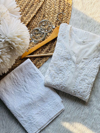 3d Luxe Viscose Flower Jaal Kurta