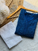 3d Luxe Viscose Flower Jaal Kurta