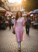 Beautiful Side Daman Heavy Work Kurti