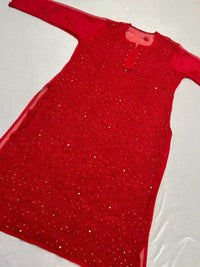 Resham muqiaish work jaal heavy kurta