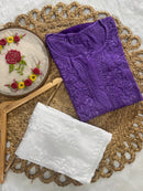 Beautiful ombre dual shade n viscose mukaish kurti