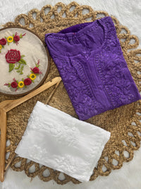 Beautiful ombre dual shade n viscose mukaish kurti