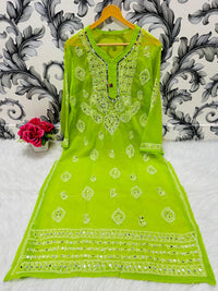 Heavy Gala Daman Mirror Kurta with inner