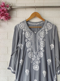 Premium Modal Cotton Chika. Embroidery kurta