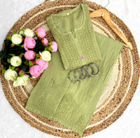 Anchor Thread Beautiful 3D Panel Hand Work Modal Kurti & Plazo Set