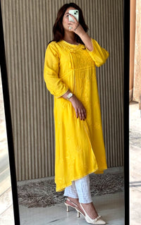 Ghas patti Hand rayon work dot Dori Angrakha