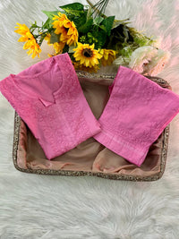 Tone-on-Tone Chanderi Kurti Pant Sets