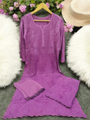 Beautiful Cut Work Modal Co-Ord Set with Dupatta