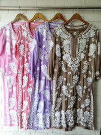 Creepe Silk Heavy work lucknowi Luxury Kurta