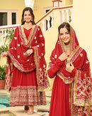 Faux Blooming with Embroidery Zari Sequins-work