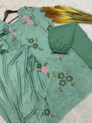 3 PIECE STYLISH A-line KURTI, BOTTOM WITH BEAUTIFUL DUPATTA
