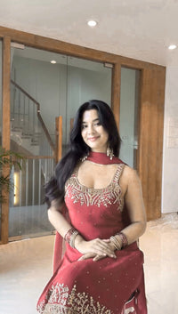 Elegant Bordered Work Ethnic Set