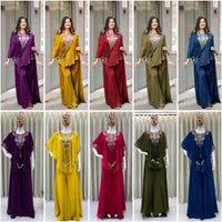 THREE PIECE INDO WESTERN WITH SEQUENCE EMBROIDERED WORK