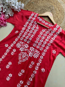 A line Rayon Elegant Gown - chikankariofficial