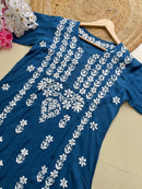 A line Rayon Elegant Gown - chikankariofficial