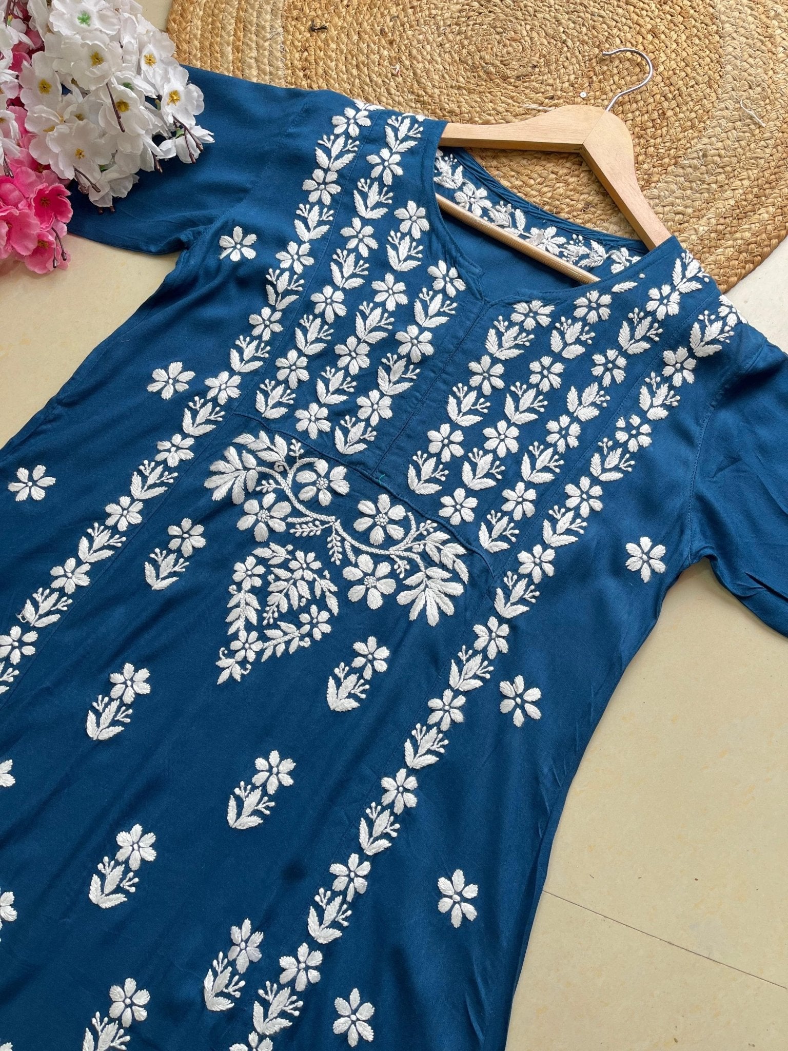 A line Rayon Elegant Gown - chikankariofficial