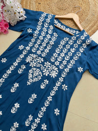 A line Rayon Elegant Gown - chikankariofficial