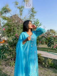 AaRi Work Angrakha with inner chikankari Edition - chikankariofficial