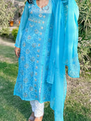 AaRi Work Angrakha with inner chikankari Edition - chikankariofficial