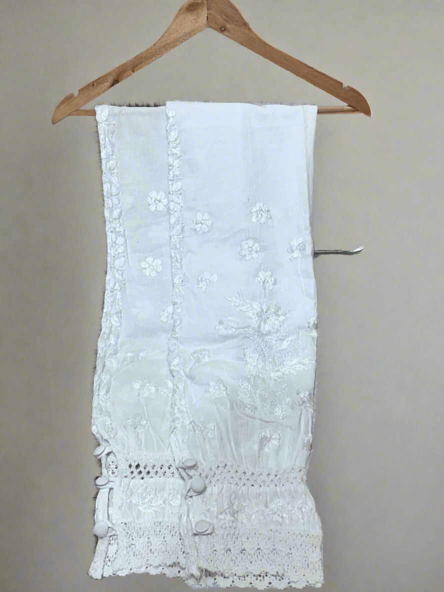 Afghani Cotton Lace pant - chikankariofficial