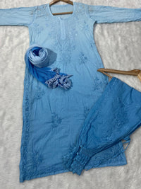 Afghani Dobby Cotton Set 3pc - chikankariofficial