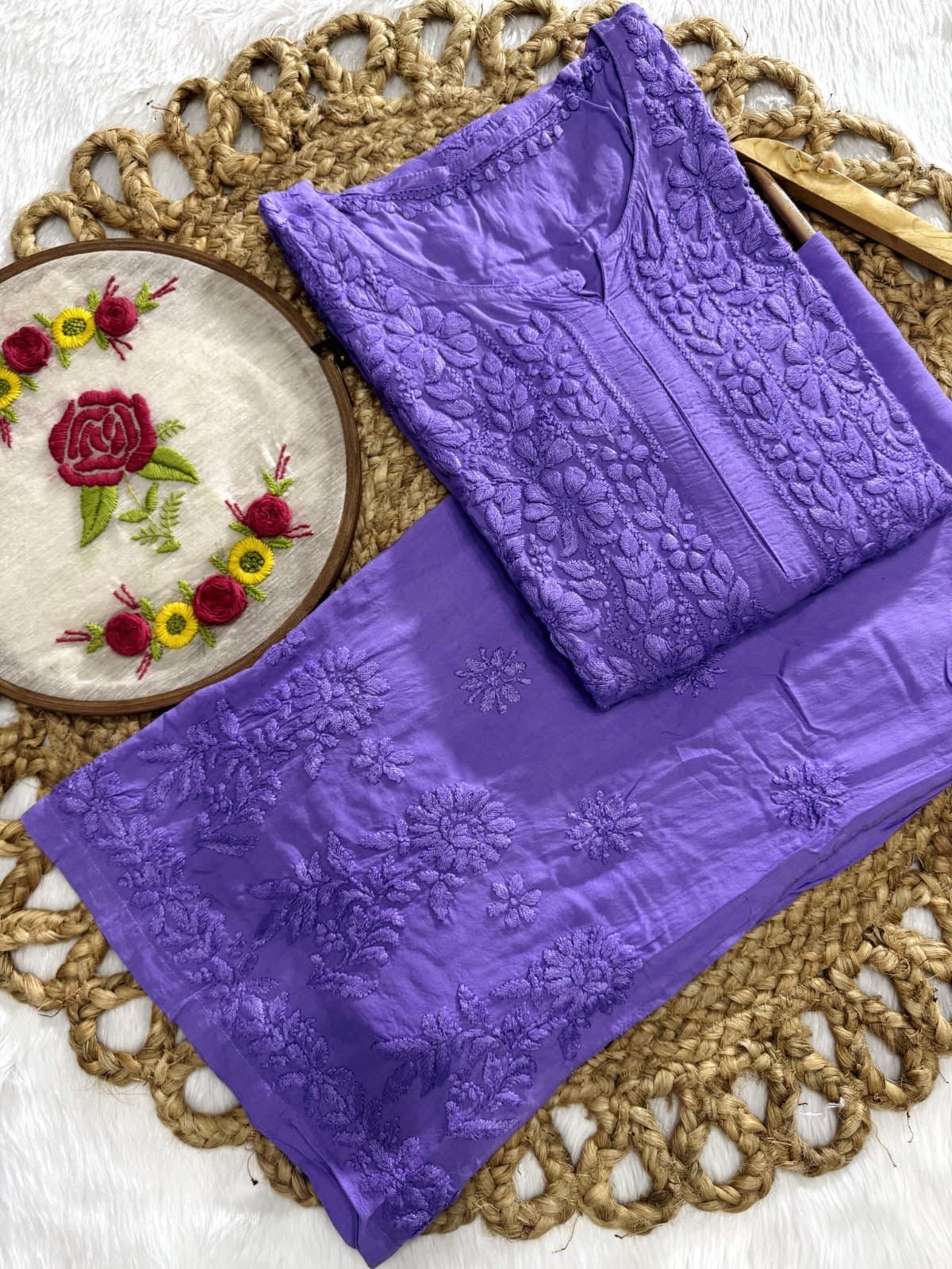 All new Modal Dyed Set - chikankariofficial