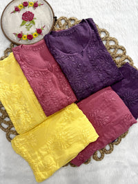 All new Modal Dyed Set - chikankariofficial