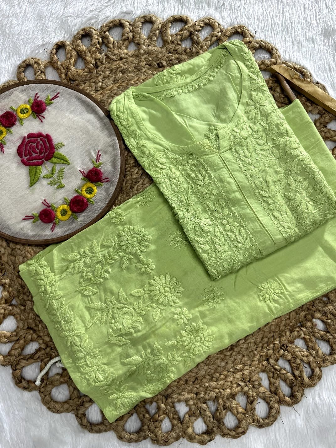 All new Modal Dyed Set - chikankariofficial