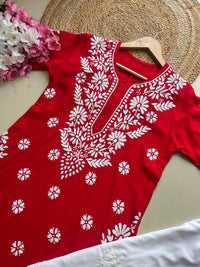 Anaya thread Modal chikan Kurta - chikankariofficial