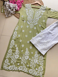 Anaya thread Modal chikan Kurta - chikankariofficial