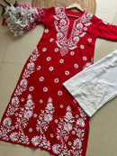 Anaya thread Modal chikan Kurta - chikankariofficial