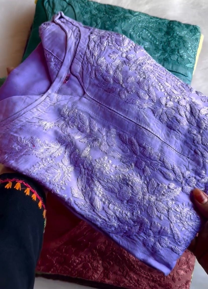 Anayat Rayon ombre Soft Chikankari kurti✨ - chikankariofficial