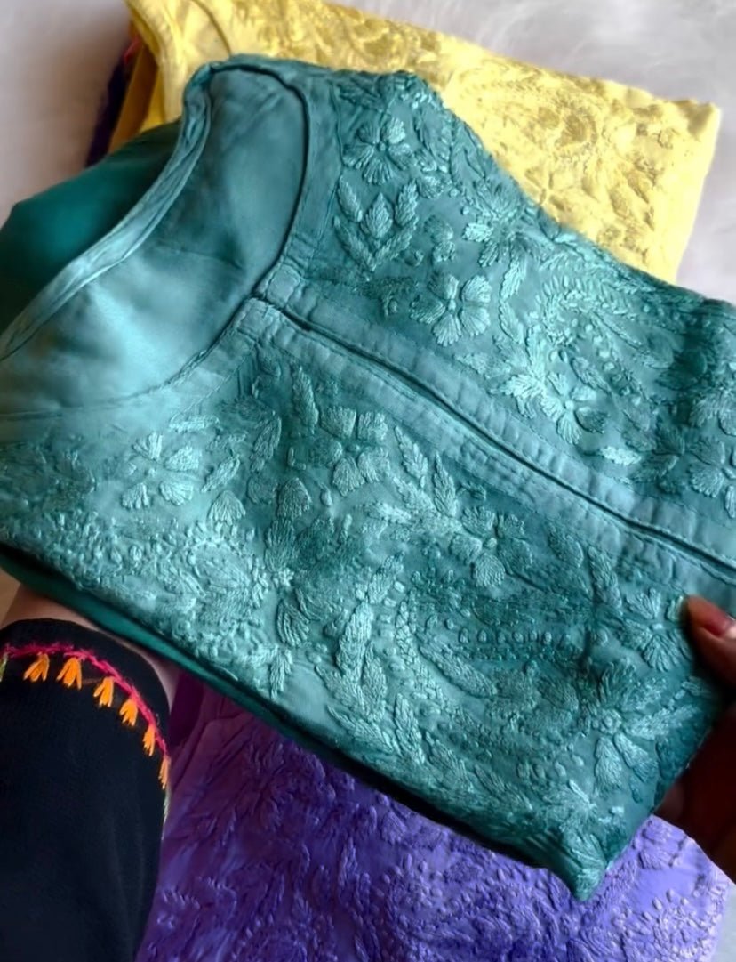 Anayat Rayon ombre Soft Chikankari kurti✨ - chikankariofficial