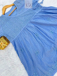 Angrakha Short Gown - chikankariofficial