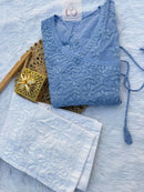 Angrakha Short Gown - chikankariofficial