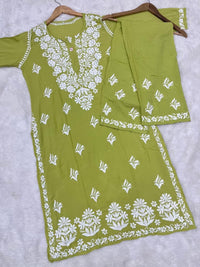 Beautiful Modal Kurti Pant Combo - chikankariofficial