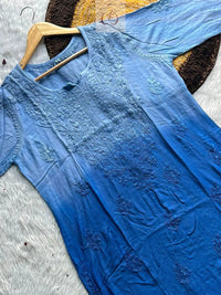Beautiful Rayon Ombre Chikankari Speical 3pc set - chikankariofficial