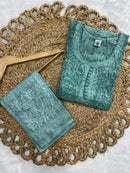 Brasso Dyed Chikankari Combo - chikankariofficial