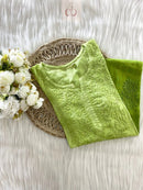 ButterSoft Chanderi HandCrafted Kurtis - chikankariofficial